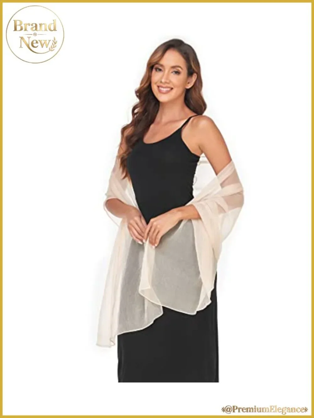 Silk Crepe Shawl Wrap - Sheer Chiffon Scarf for Evening Weddings